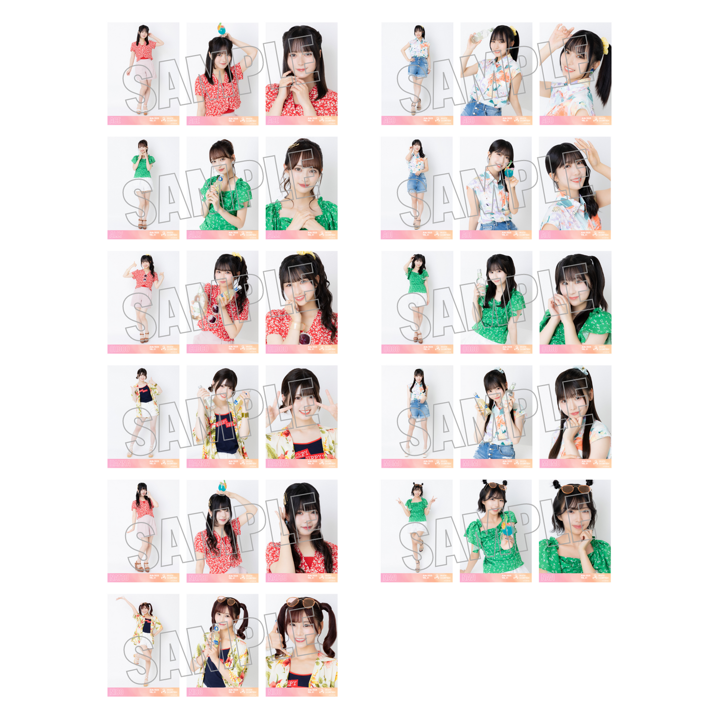 ランダム生写真(5枚1セット)【リゾートコーデ】