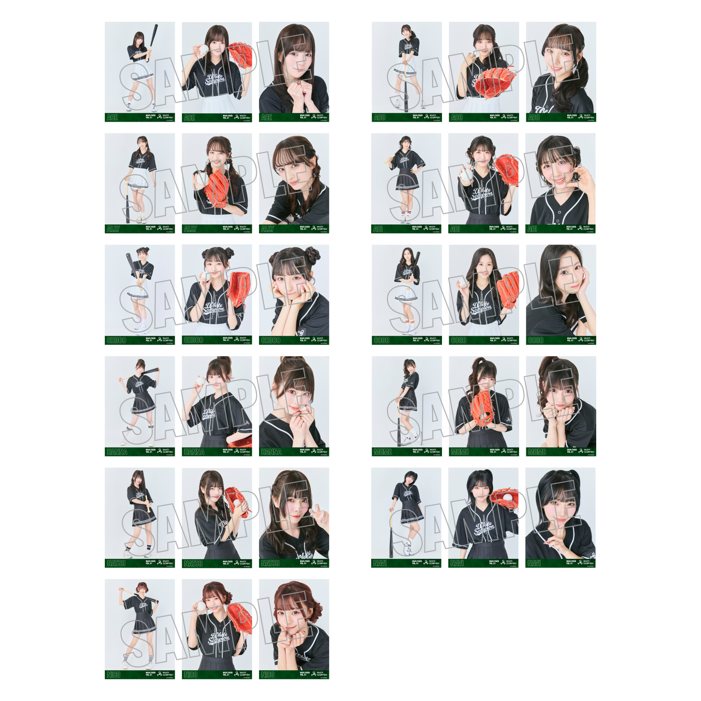 ランダム生写真(5枚1セット)【野球】